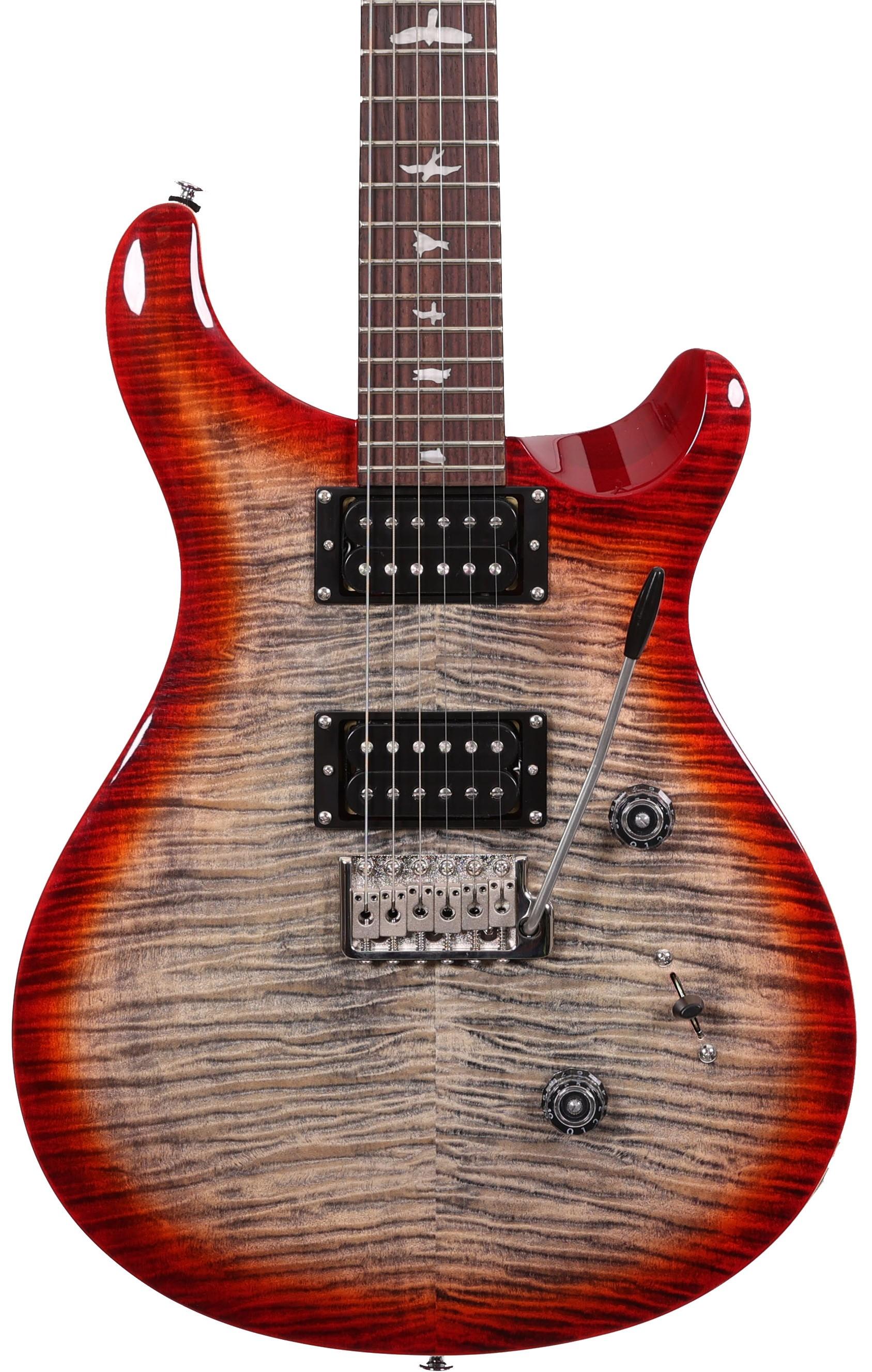 PRS SE Custom 24 Electric Guitar in Charcoal Cherry Burst